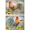 Ironwork Rooster 2 by Jean Plout 15" x 12" Canvas Wall Art (Set of 2)